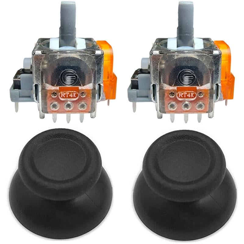 Електромагнітний 3D-механізм стік джойстика PS4 з датчиком TMR 2 шт. та стіки V1 2 шт. Чорний