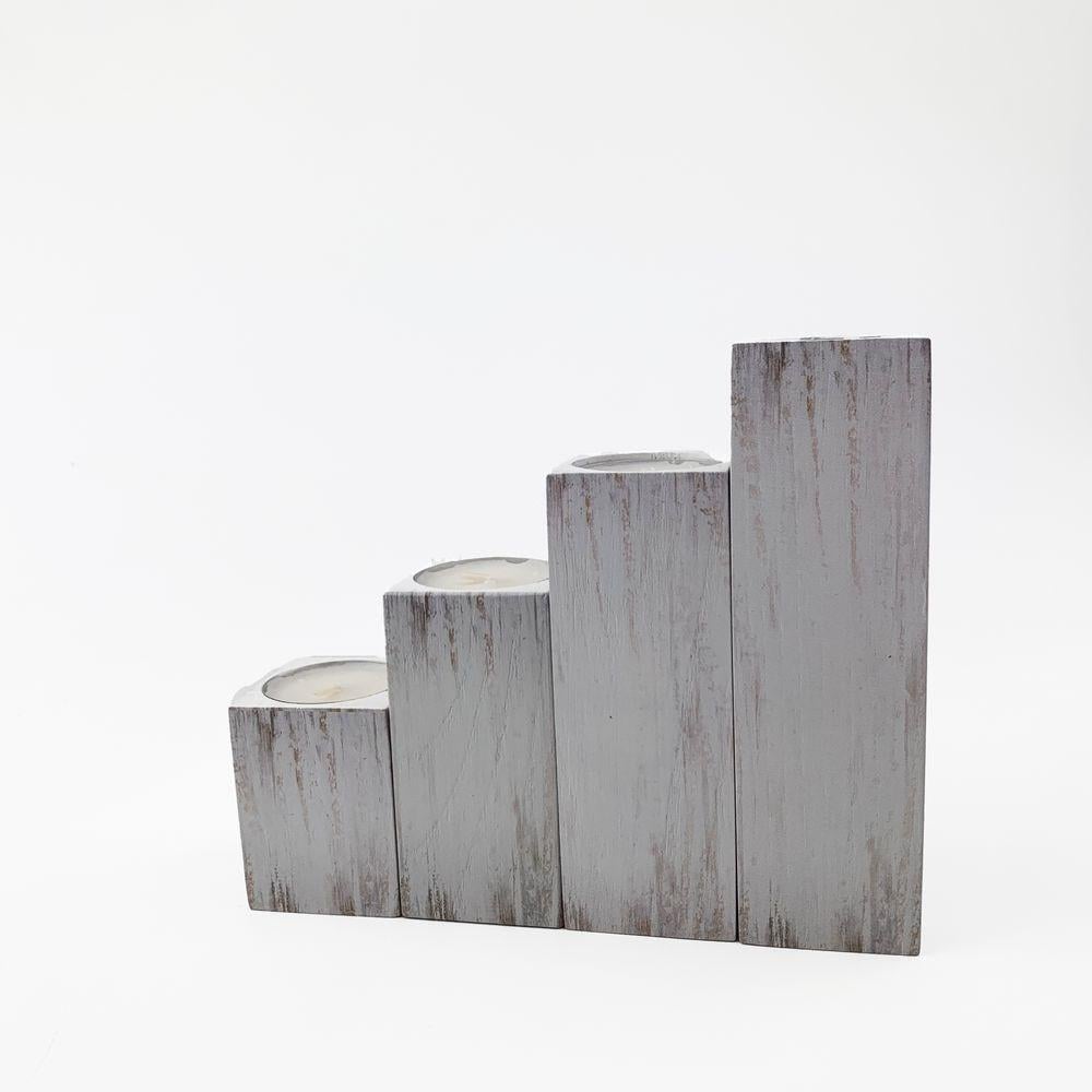 Підсвічники дерев'яні у наборі Home Білий 4 шт. (хрп10012ба) - фото 4 Підсвічники дерев'яні у наборі Home Білий 4 шт. (хрп10012ба) - фото 4