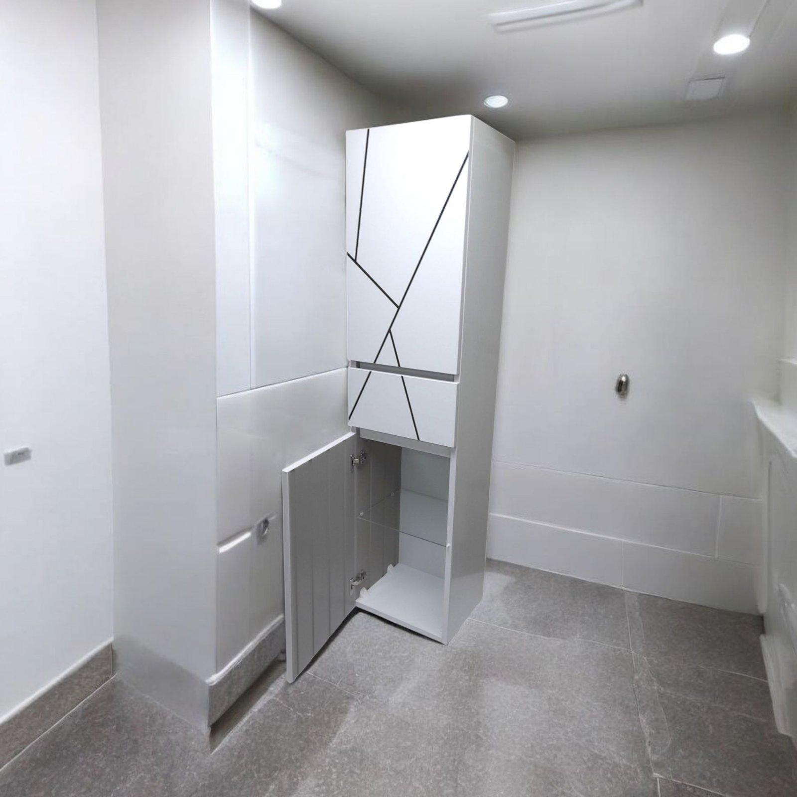 Шкаф-пенал для ванной комнаты подвесной The MIX пластиковый Chaos 30 см (2340) - фото 8 Шкаф-пенал для ванной комнаты подвесной The MIX пластиковый Chaos 30 см (2340) - фото 8