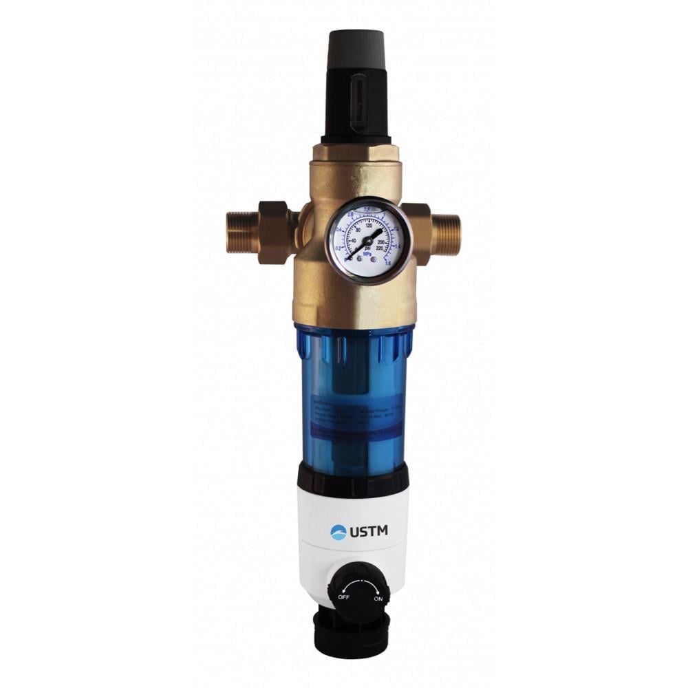 Фильтр с редуктором давления USTM AQWELL WF34 универсальное соединение 3/4"-1" (1047296)