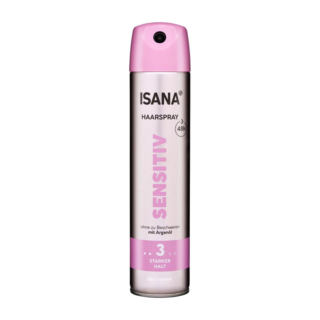 Лак для волос Isana Haarspray Sensitive 3 с аргановым маслом 250 мл