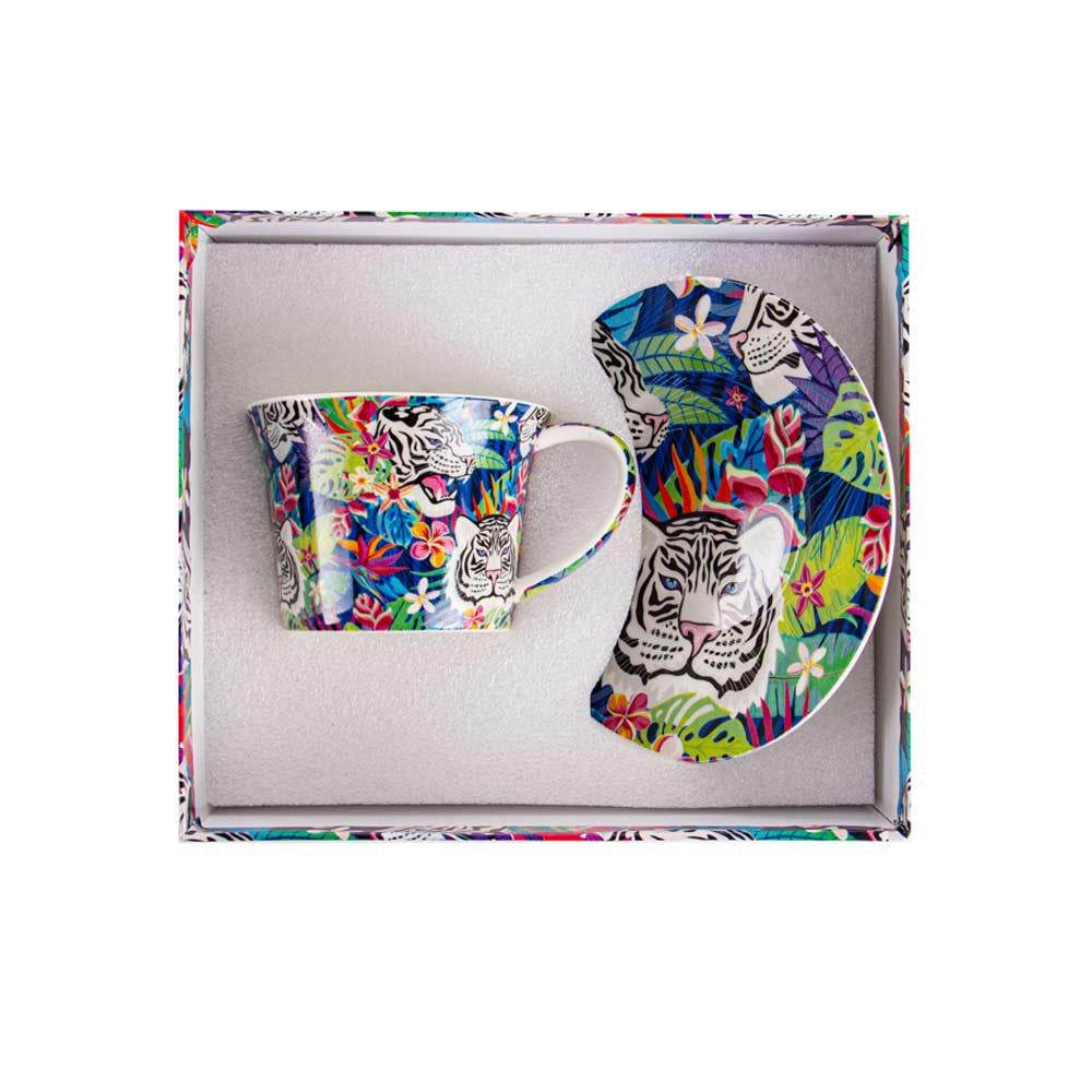 Чашка фарфоровая с блюдцем Lefard Animal colors-2 220 мл (924-726) - фото 4 Чашка фарфоровая с блюдцем Lefard Animal colors-2 220 мл (924-726) - фото 4