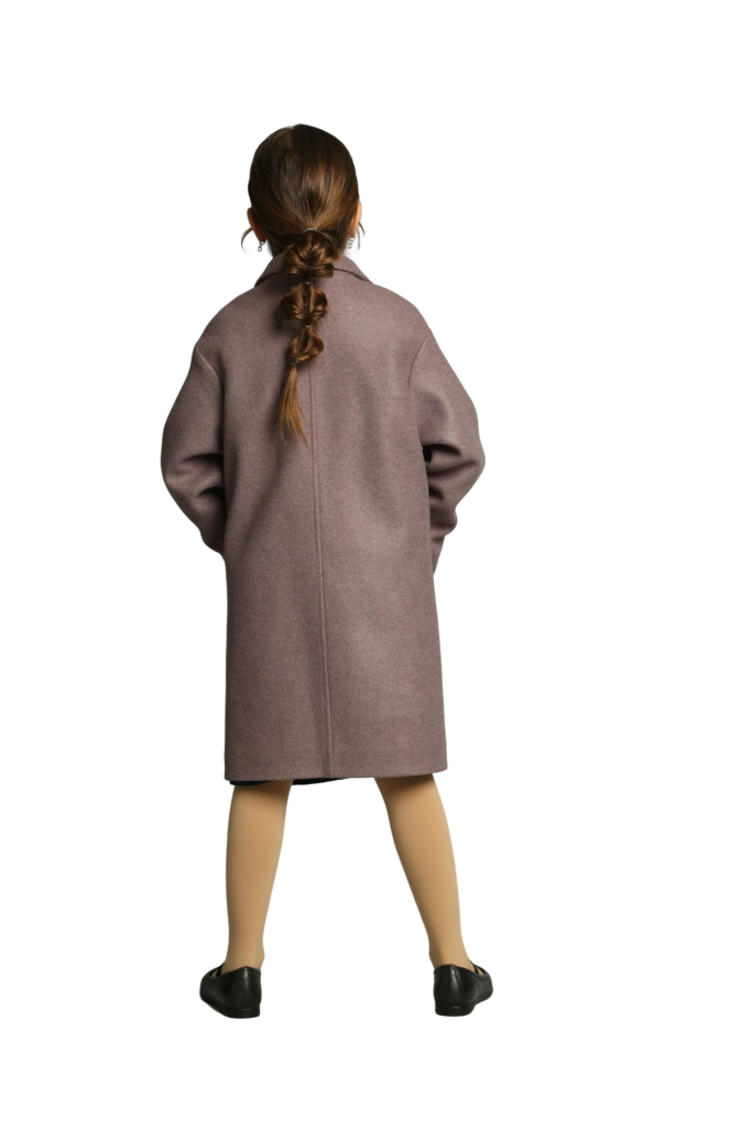 Пальто дитяче для дівчинки демісезонне 122-128 см Капучино (Pcap/122-128) - фото 2