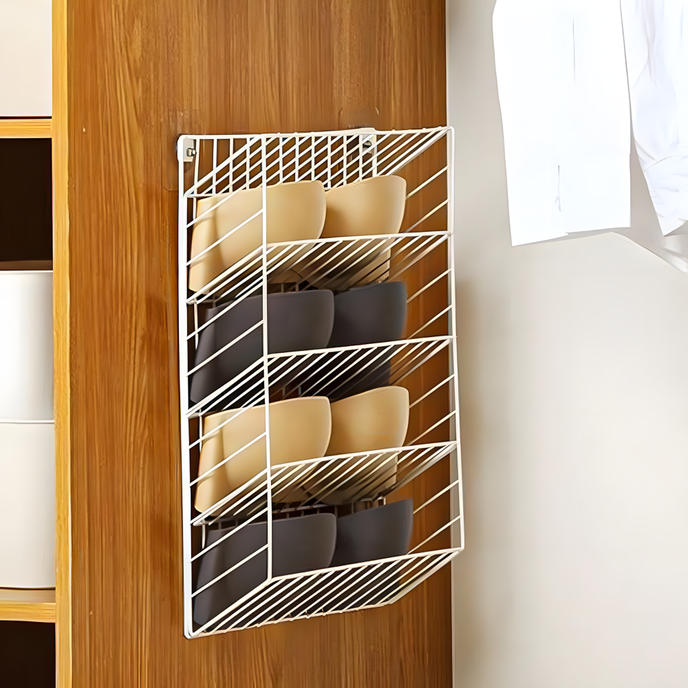 Подвесная полка органайзер для нижнего 30x8,5x41 см Белый - фото 4 Подвесная полка органайзер для нижнего 30x8,5x41 см Белый - фото 4