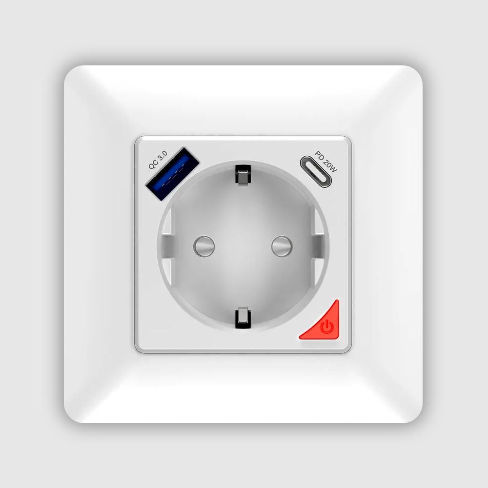 Розетка Moes с USB Type-C Wi-Fi (WH00547)