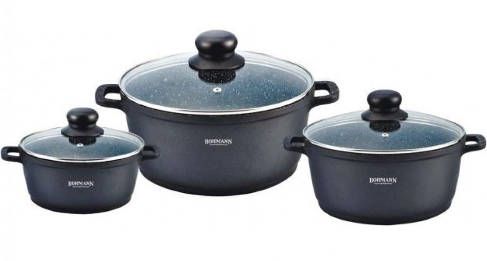 Набор кухонной посуды Bohmann 6 пр. (BH-6006-MRB)