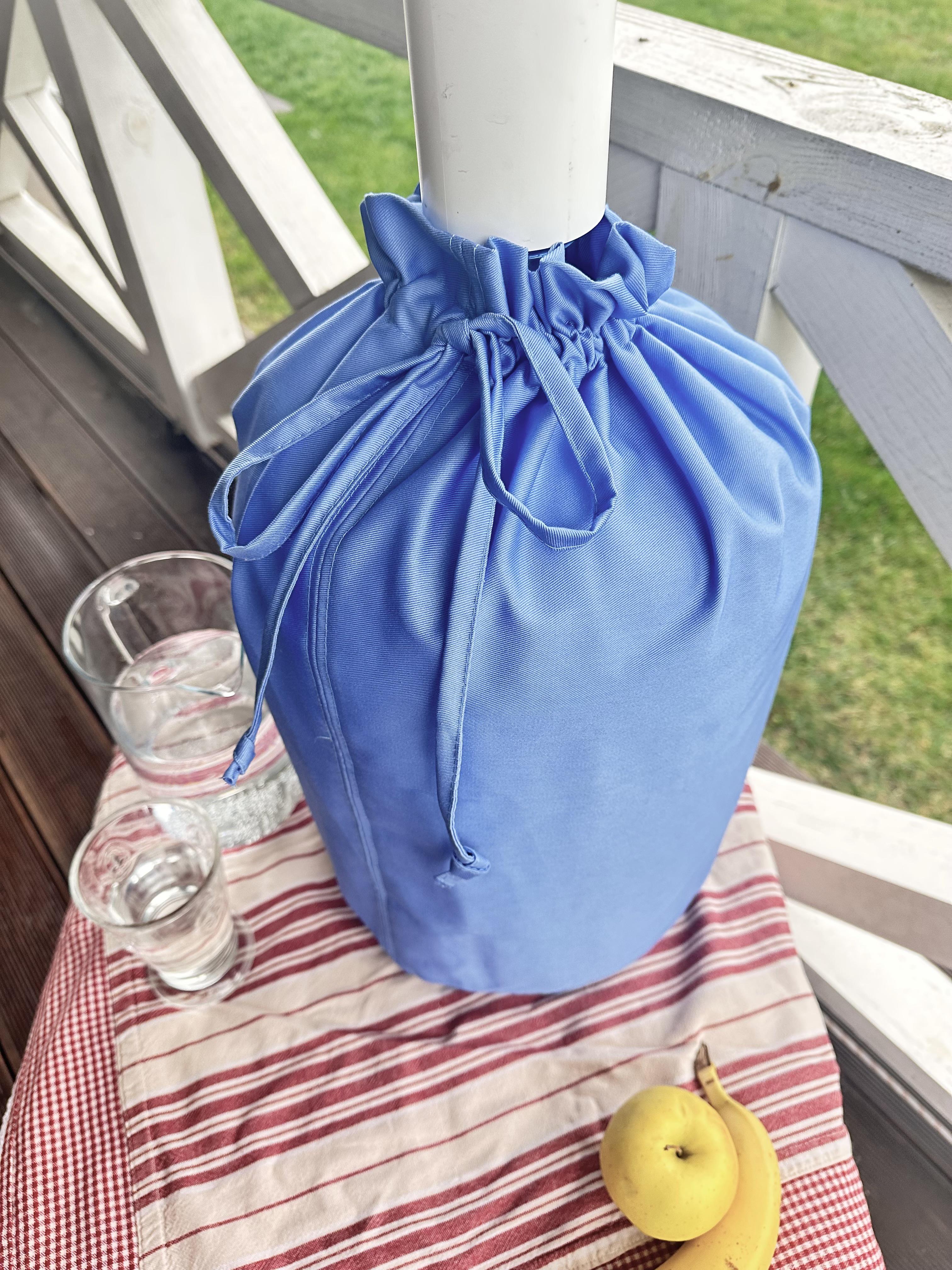 Чохол текстильний котоновий однотонний на пластиковий бутль 19 л Блакитний - фото 5 Чохол текстильний котоновий однотонний на пластиковий бутль 19 л Блакитний - фото 5