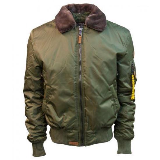 Бомбер Top Gun B-15 Flight Bomber Jacket XL Olive (TGJ1542OXL) - фото 2