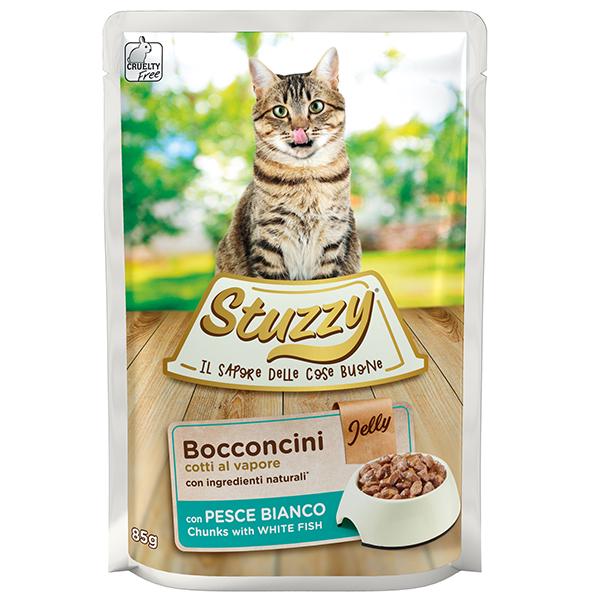 Корм вологий в желе для котів Stuzzy Cat White Fish біла риба 85 г (1043071)