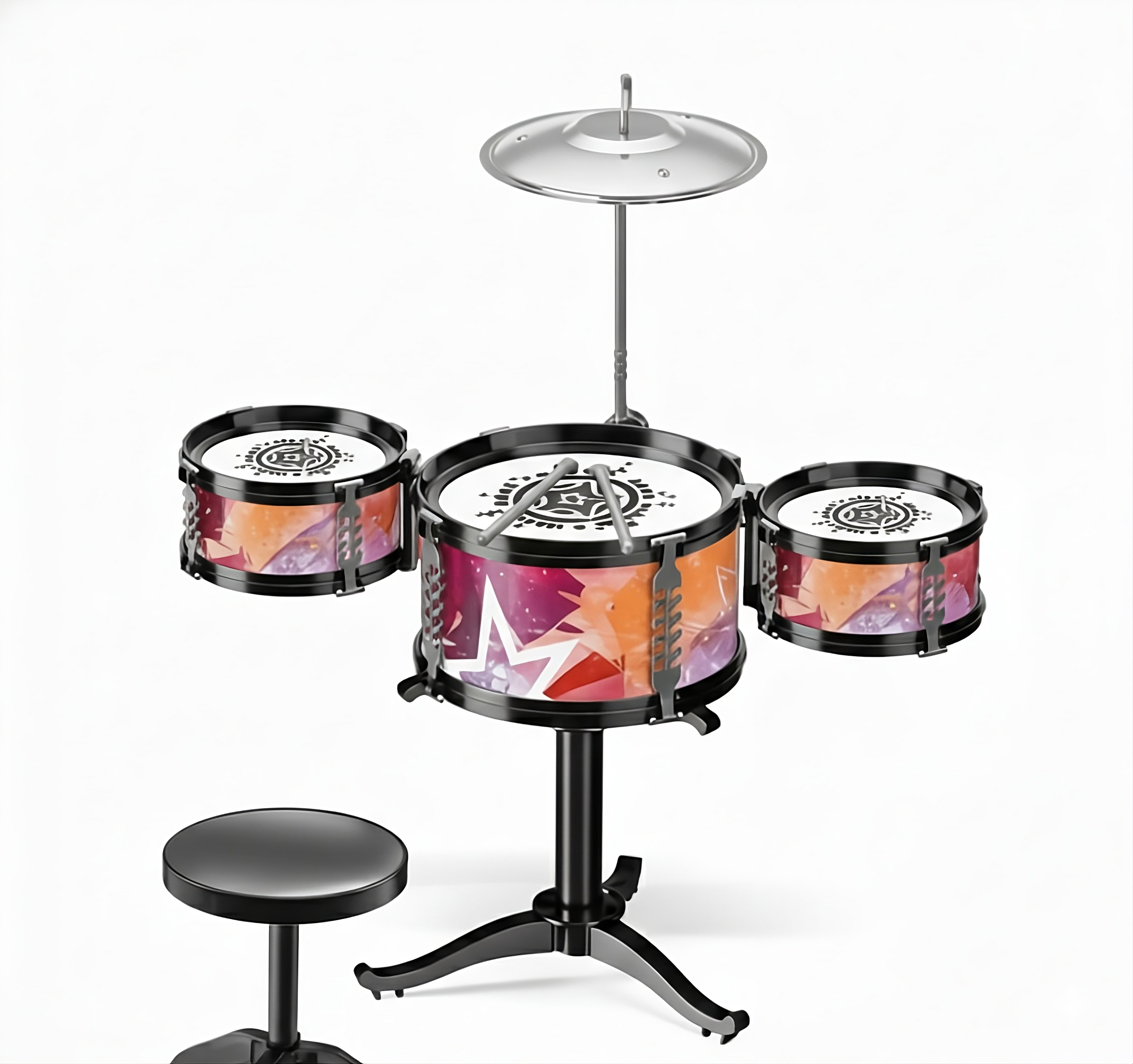 Детская барабанная установка DX 1003 B со стулом (30776776)