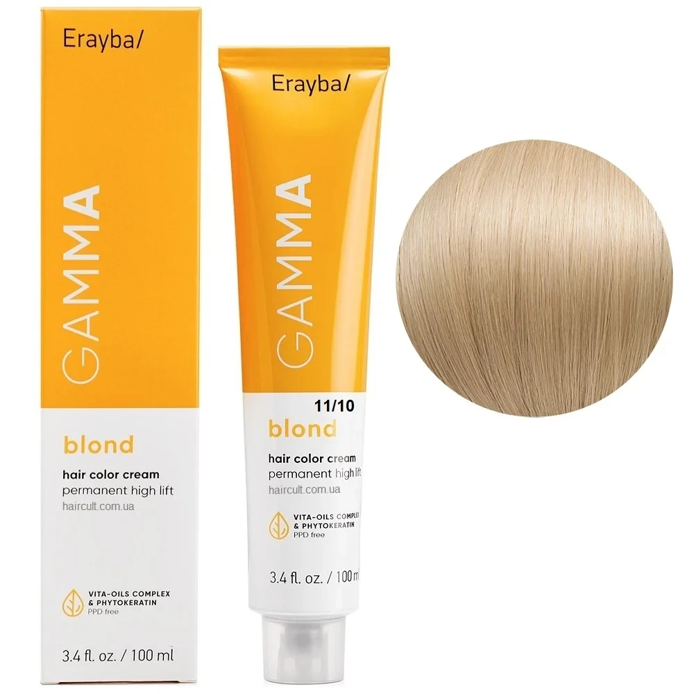 Краска для волос перманентная Erayba Gamma Color Cream 11/10 100 мл