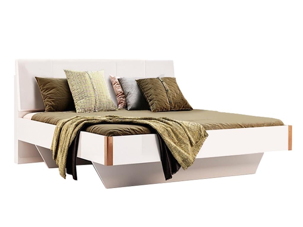 Ліжко з м'якою спинкою Міро-Марк Nicky 180х200 см Дуб крафт/Глянець білий (NK-39-WB)