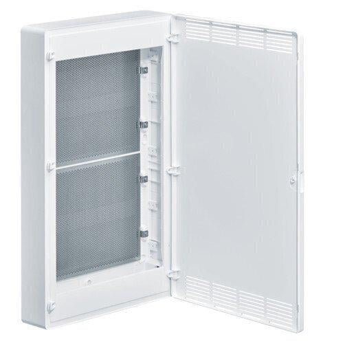 Щит Hager Golf 4-рядный для ММ-оборудования с наружной установкой и белыми пластиковыми перфорированными дверьми (VS418PZF)