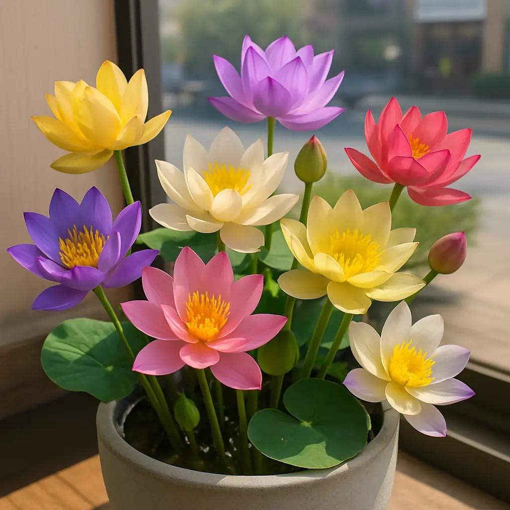 Лотос Орехоносный Люцзян микс цветов семян 3 шт. (2600106573)