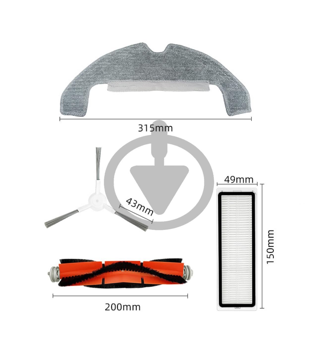 Комплект сменных аксессуаров для робота-пылесоса Dreame Bot D9 Plus RLD11GD 10 шт. - фото 2 Комплект сменных аксессуаров для робота-пылесоса Dreame Bot D9 Plus RLD11GD 10 шт. - фото 2