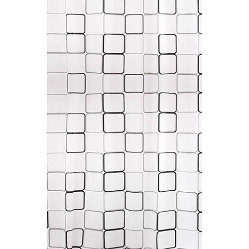 Шторка для ванної кімнати Bisk MALTA 2 PEVA 180х200 см Чорно-білий (06894) - фото 4