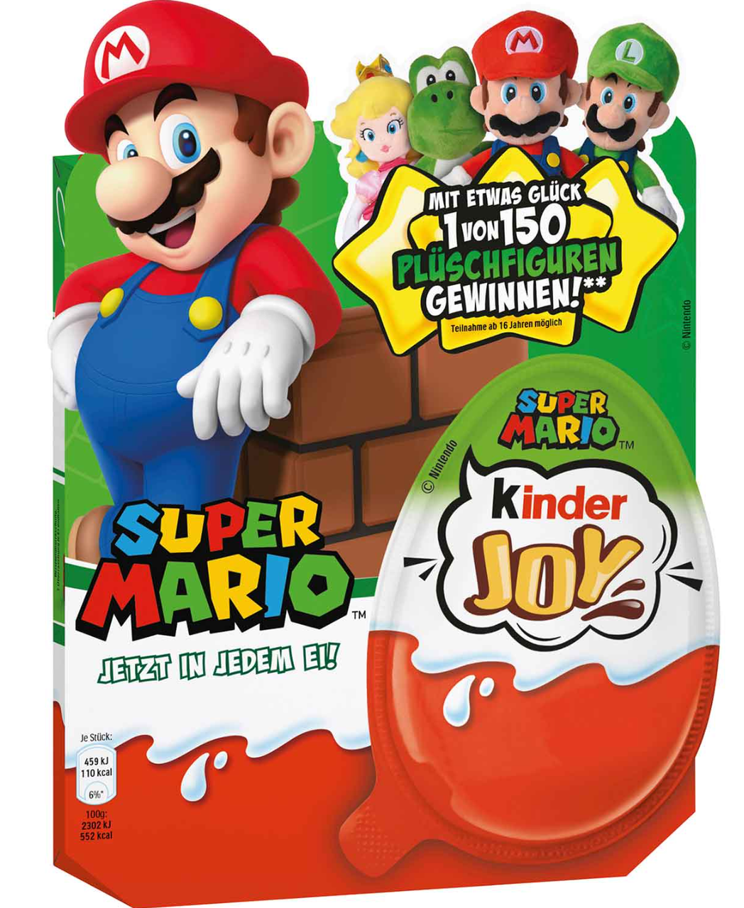 Набір шоколадних яєць Супер Маріо Kinder Joy Super Mario 4 шт. x 20 г (2639863768)