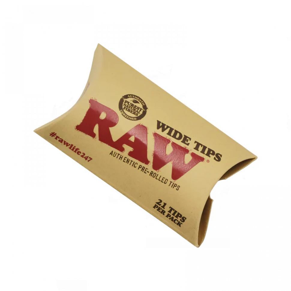 Фільтри для самокруток RAW Wide Pre-Rolled 8x18 мм 21 шт.