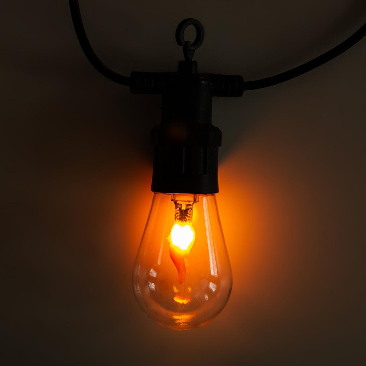 Ретро гирлянда уличная 10 LED лампочек А60 5 м - фото 2