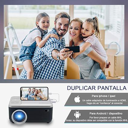 Проектор мультимедийный FANGOR F301 DVD Wi-Fi Bluetooth Full HD с динамиками 4500 Лм Silver - фото 3