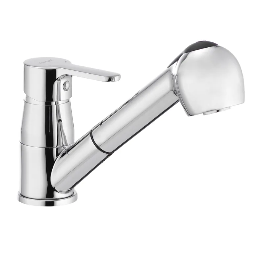 Смеситель кухонный IBERGRIF Square M14522 с выдвижной лейкой Chrome (IB0028)