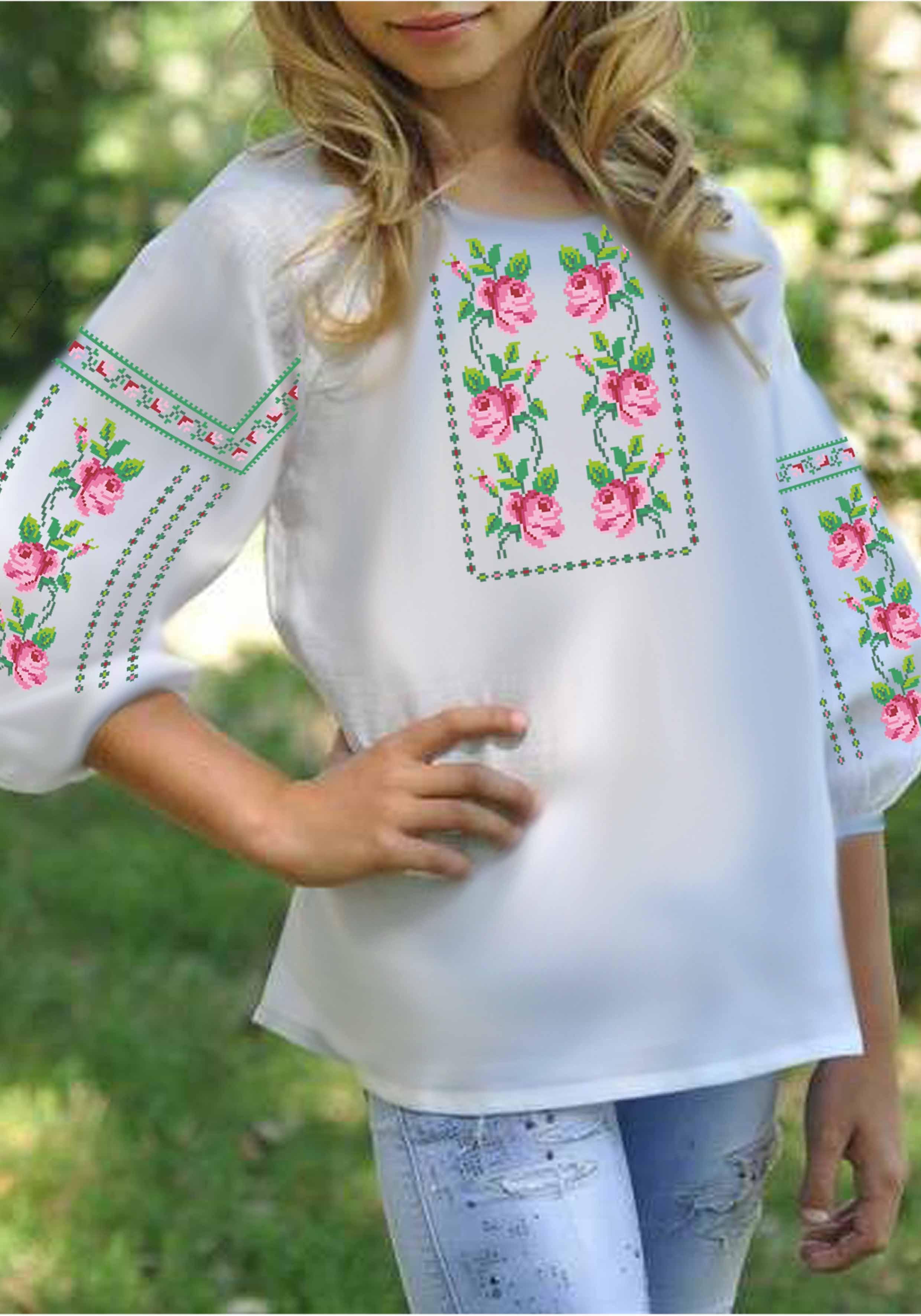 Заготовка для вышивки нитками/бисером для девочки домотканое полотно (СДД-48)