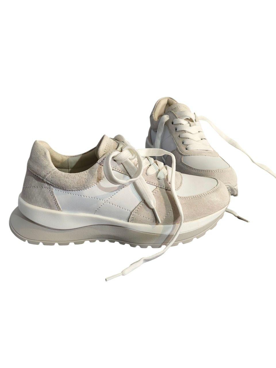 Кроссовки женские кожаные с замшевыми вставками KDSL р. 38 Белый (767-1) - фото 7 Кроссовки женские кожаные с замшевыми вставками KDSL р. 38 Белый (767-1) - фото 7