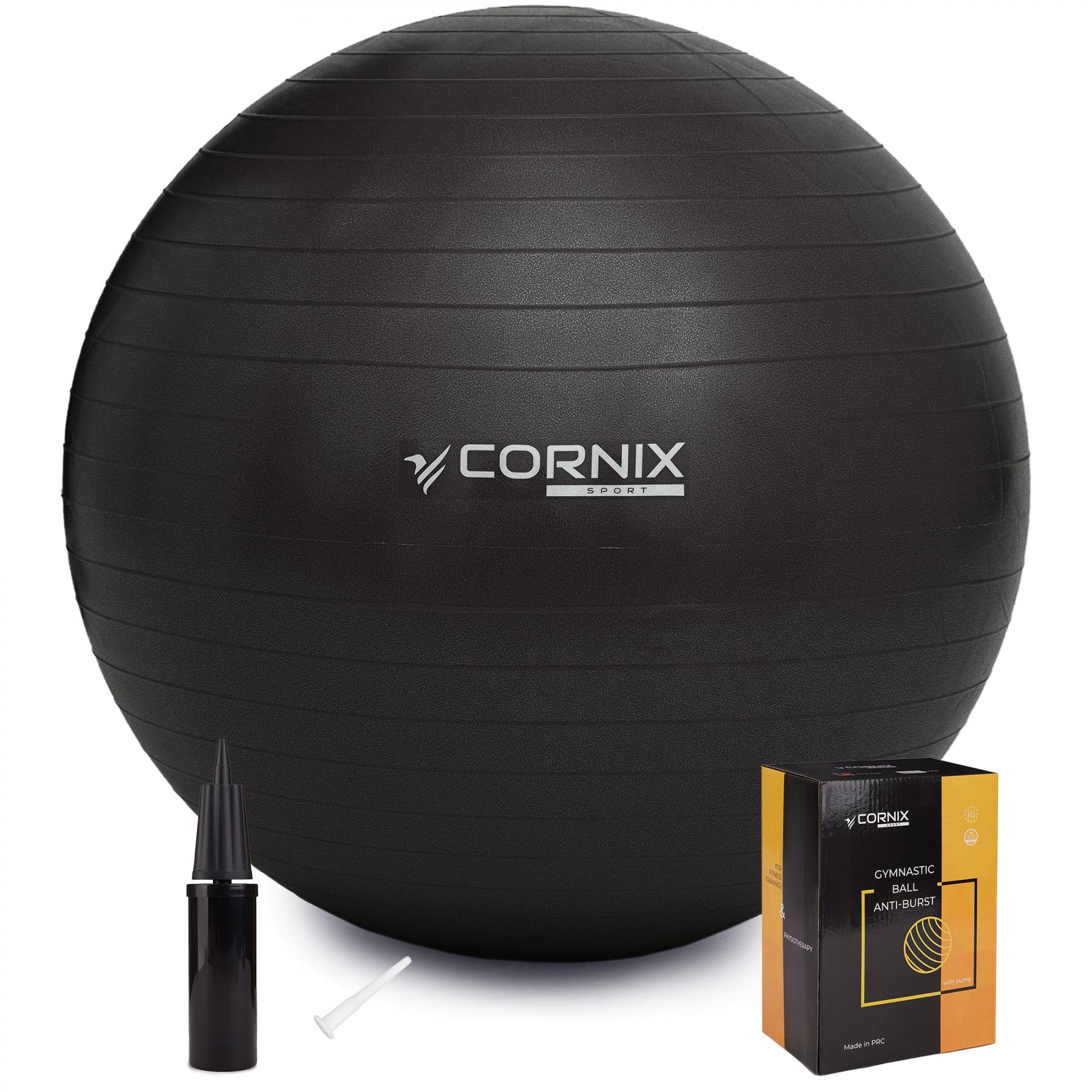 М'яч для фітнесу Cornix 65 см Anti-Burst XR-0020 Black (29328)