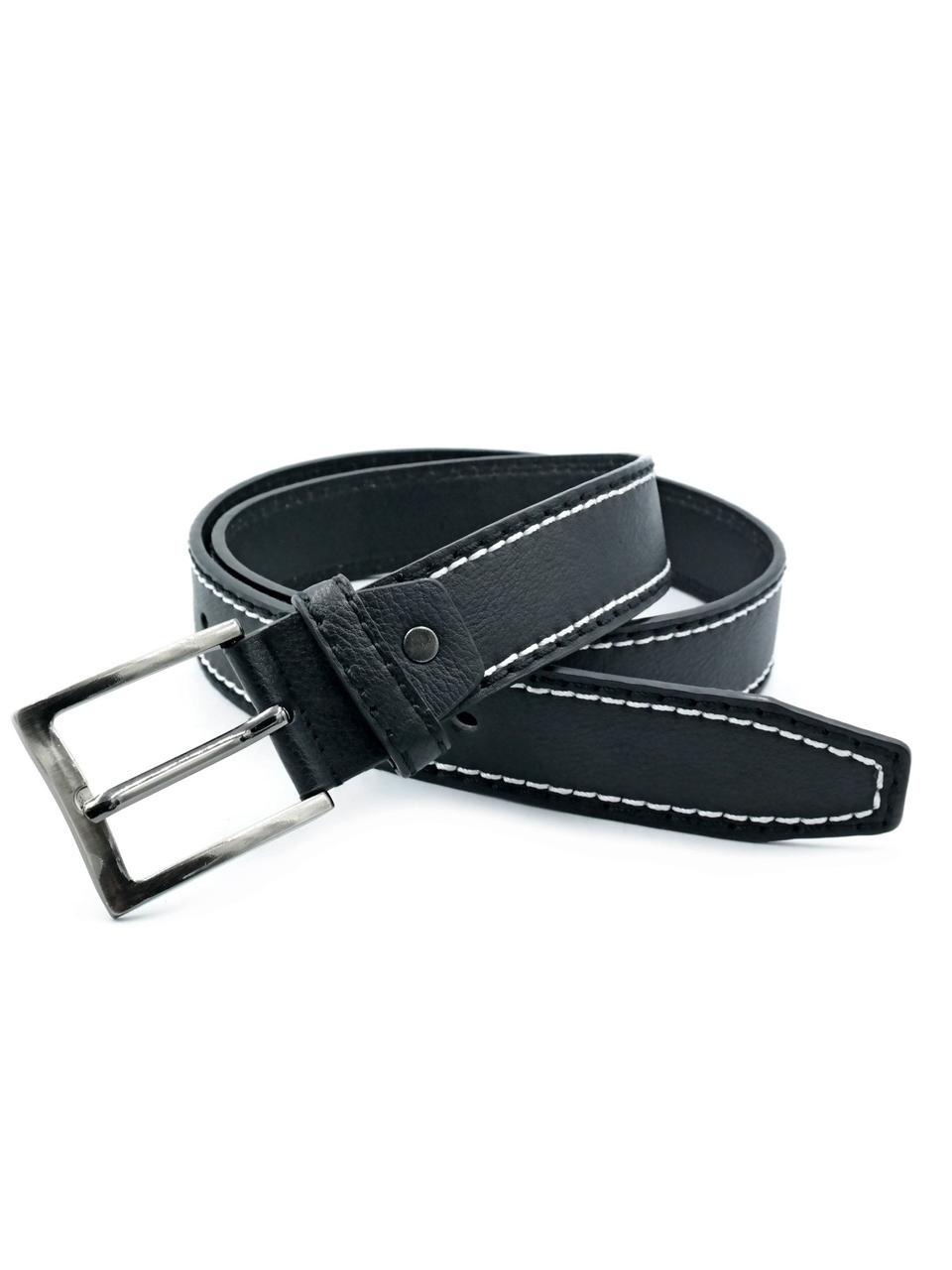 Ремень мужской Weatro из экокожи 3,8х115 см Черный (nwkz-38mm-ua-027 )