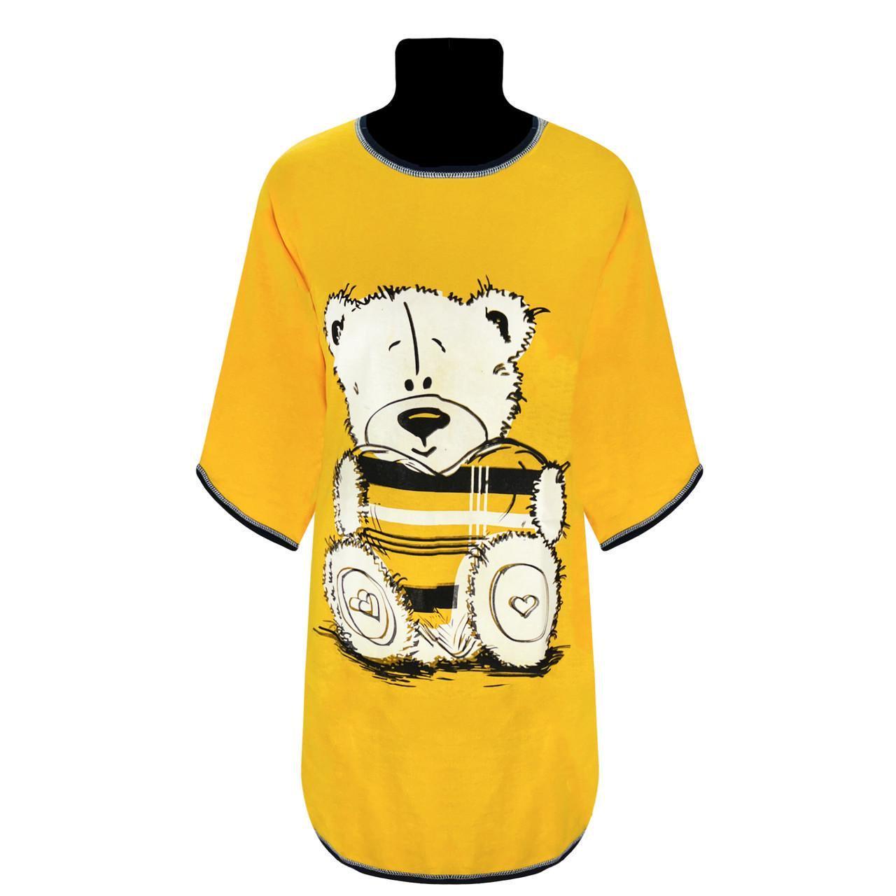 Туніка жіноча з начосом 062 Ведмедик р. 56/58 Жовтий (1773559167) - фото 1 Туніка жіноча з начосом 062 Ведмедик р. 56/58 Жовтий (1773559167) - фото 1