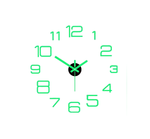 Часы настенные DIY с цифрами люминесцентные 40 см (6945)