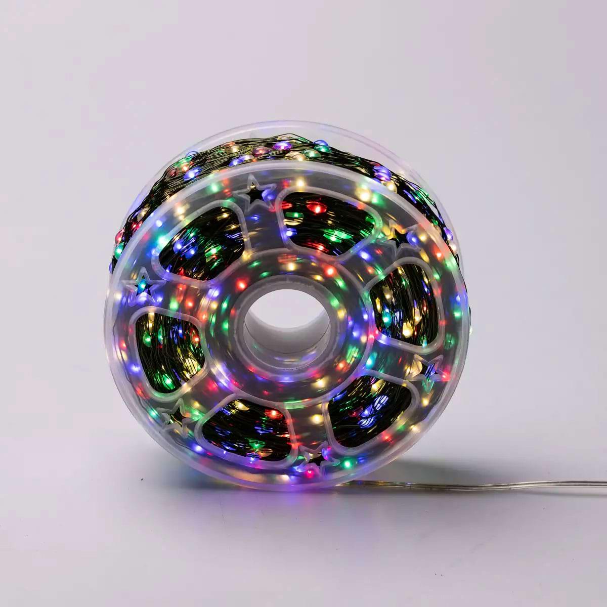 Гирлянда-роса Капля на пульте на 2000 LED светодиодов зеленый провод 200 м Разноцветный (5291) - фото 11