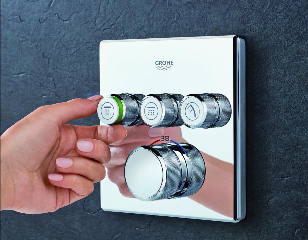 Термостат прихованого монтажу на 3 споживача Grohe Grohtherm SmartControl (29126000) - фото 4 Термостат прихованого монтажу на 3 споживача Grohe Grohtherm SmartControl (29126000) - фото 4