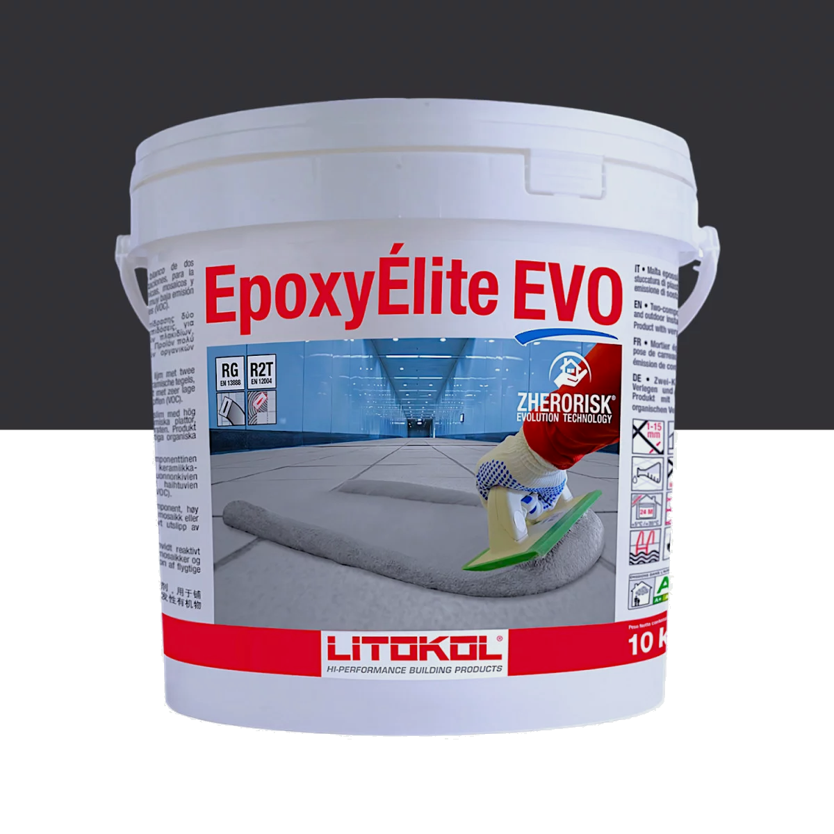 Затирка для швів плитки епоксидна Litokol EpoxyElite EVO 140 10 кг Графітовий