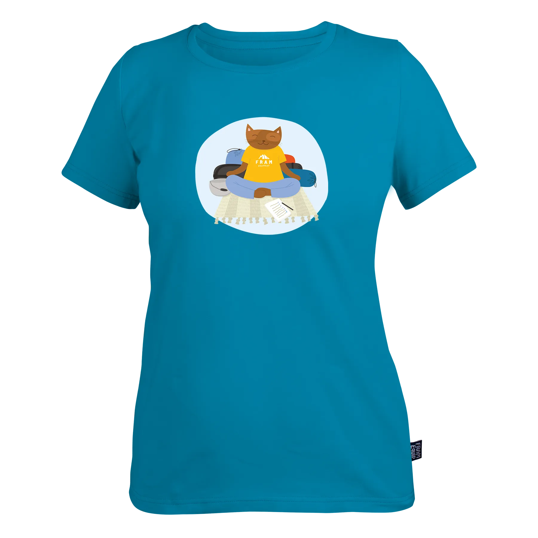 Футболка жіноча Кіт-завхав S Синій