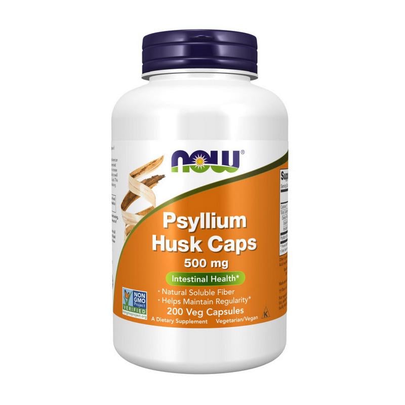 Псилиум NOW Psyllium Husk Caps 500 мг 200 вер. капс.
