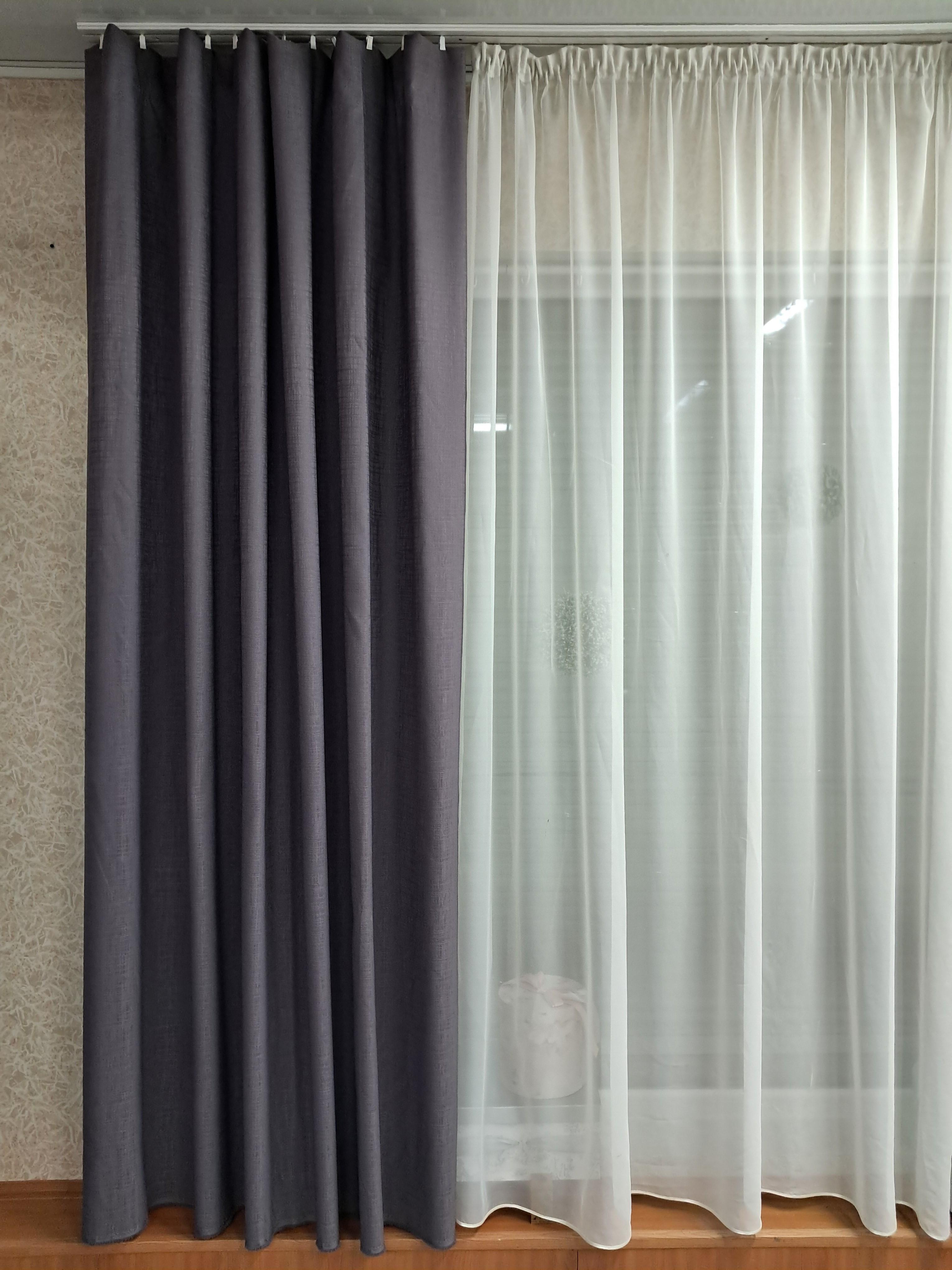 Штора Жакардова елегантність з ефектом жатки 270х200 см Бузково-сірий - фото 1 Штора Жакардова елегантність з ефектом жатки 270х200 см Бузково-сірий - фото 1