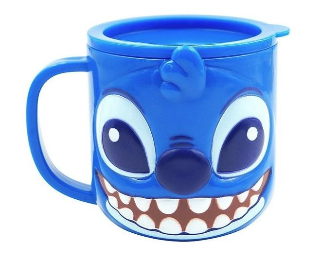 Чашка Stitch Disney 3D Stitch из нержавеющей стали с крышкой 250 мл Синий