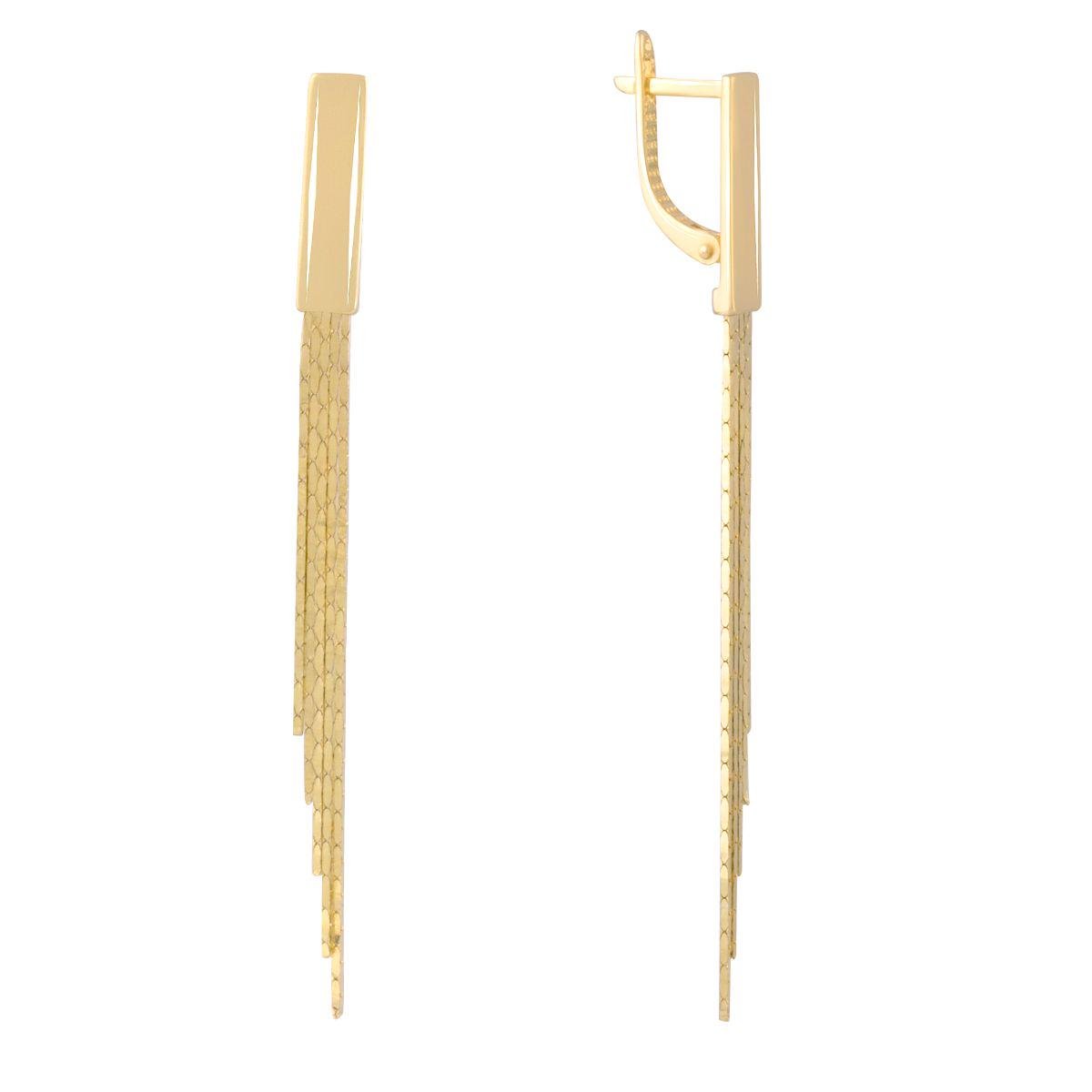 Золотые серьги без камней 4,43 г (74587)