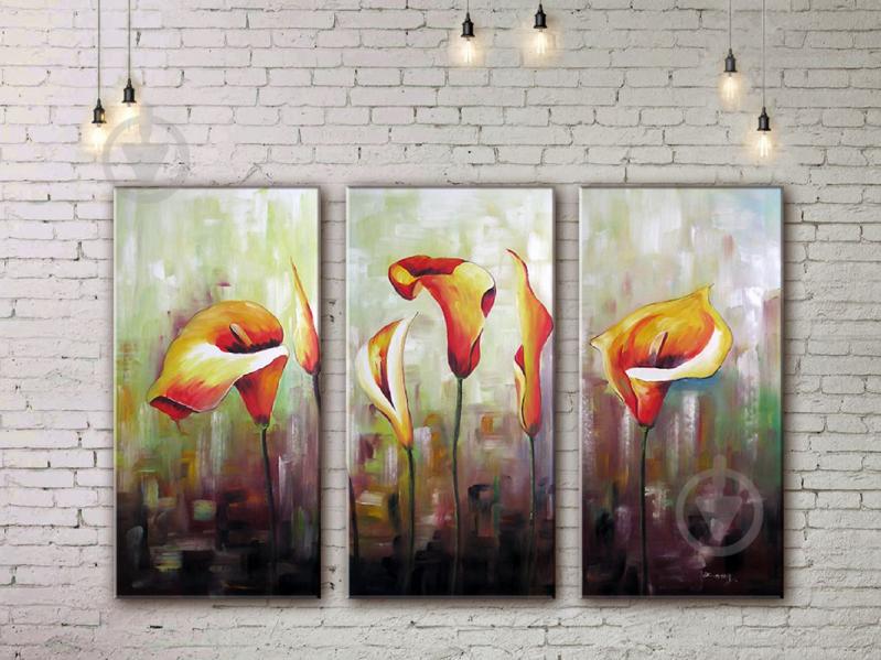 Модульная картина акрилом цветы каллы ArtStar MHM17_3_170 размер 60 х 90 см