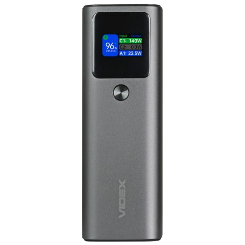 Повербанк Videx VPB-316 30000 mAh Li-ion PD140 Вт Power Delivery Сірий (33352796)