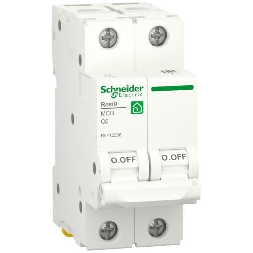 Автоматический выключатель 2-п. RESI9 6A C 6kA SCHNEIDER ELECTRIC C2