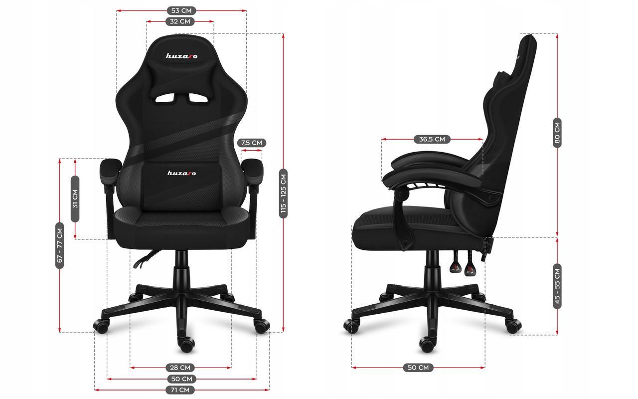 Кресло компьютерное Huzaro Force 4,4 Black (11825001) - фото 9