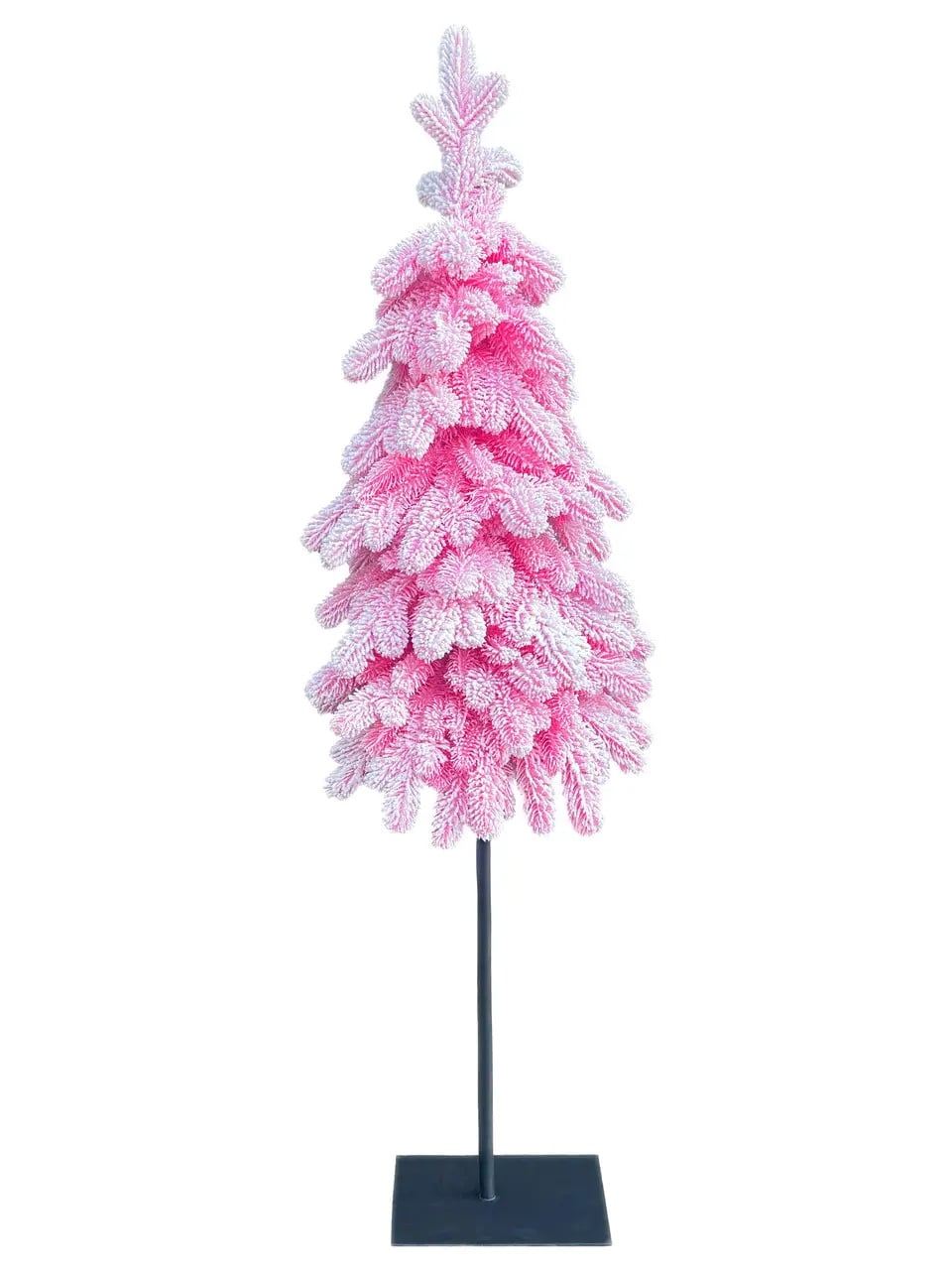 Штучна ялинка лита вузька HVOYA Style Lux Засніжена 160 см Marshmallow Pink (130/160/MMPS)