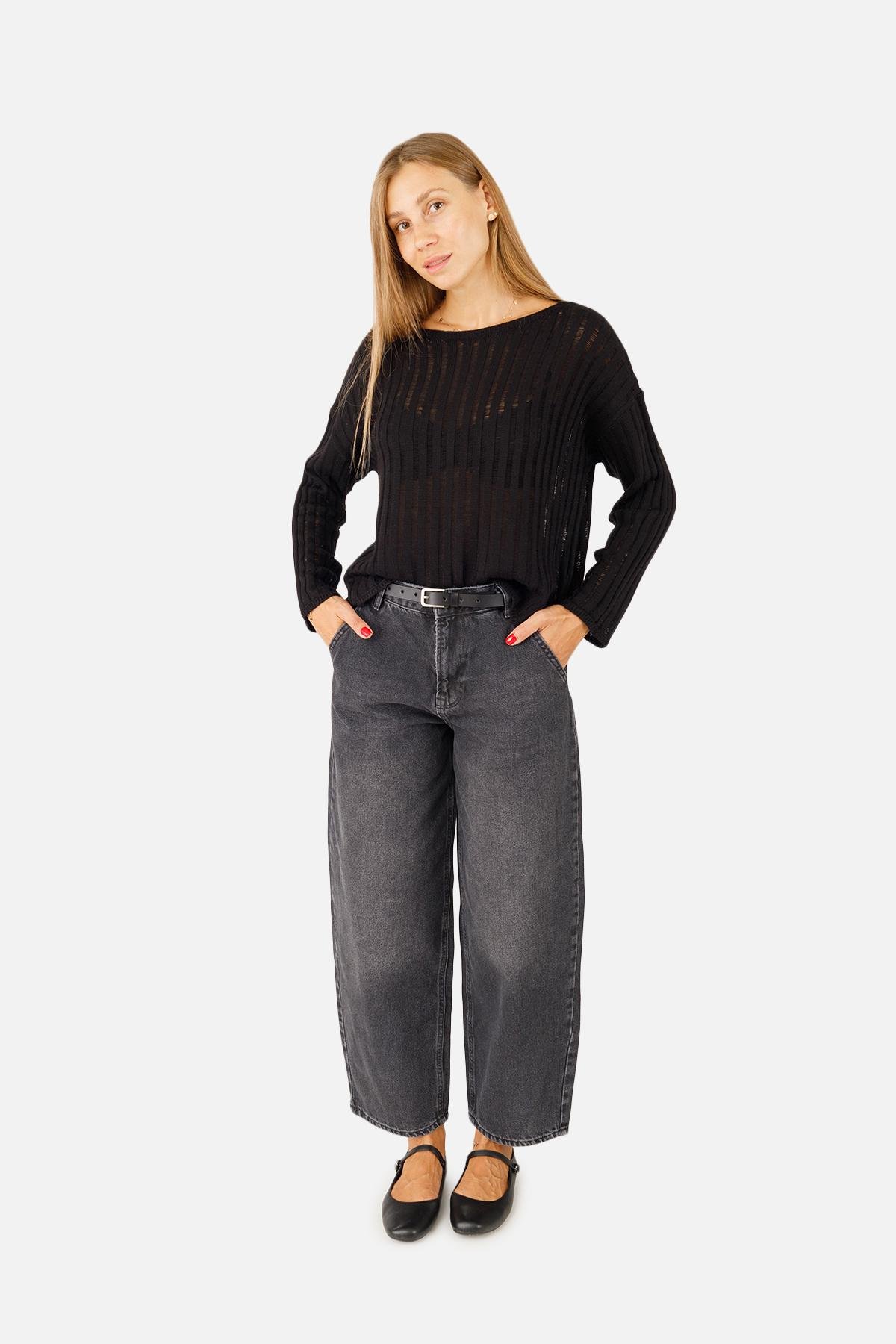 Джинсы женские ЦБ-00257501 р. 42 Темно-серый (SKT001013249)