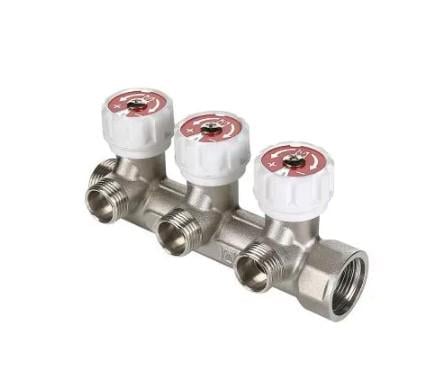 Колектор регулюючий для води з вентилями Valtec VTc.570.N 2 виходи (VTc.570.N.0502)