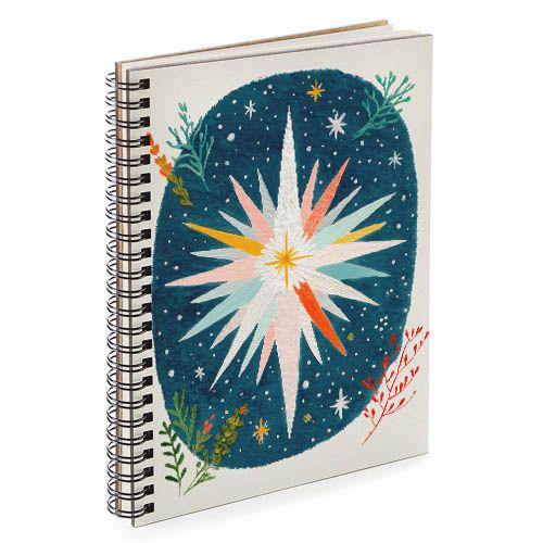 Скетчбук для ескізів та замальовок Різдвяна зірка в небі 14,7х21 см 45 аркушів (BDP_26NY029)