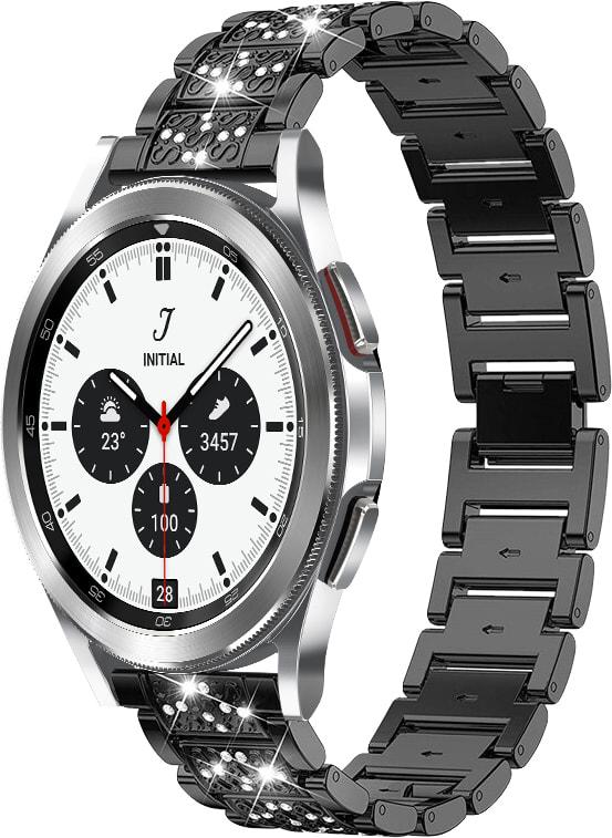 Браслет металлический Glam для Galaxy Watch 4 Classic 42 мм Black (32794-2B)