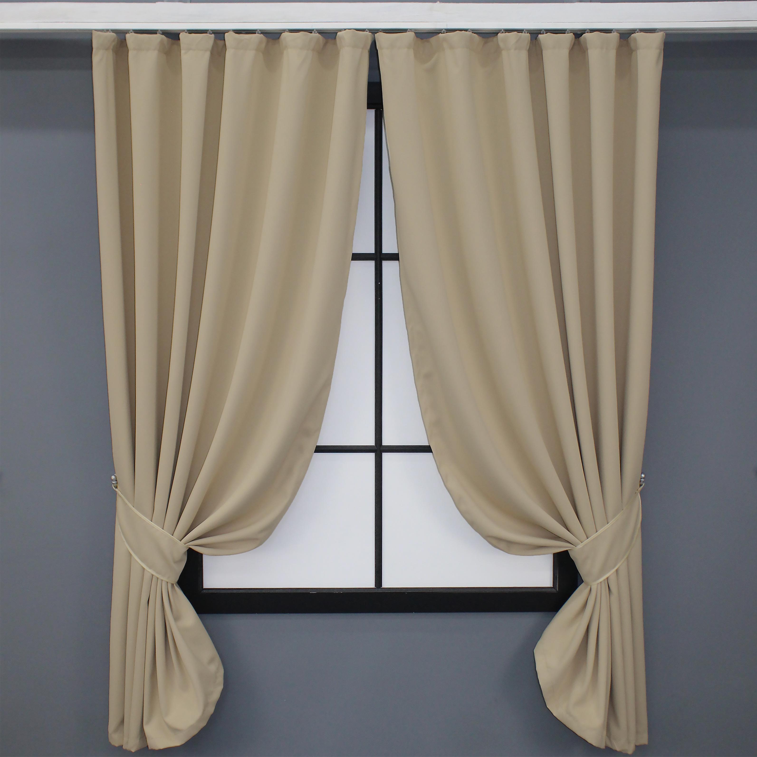 Комплект штор короткихVR-Textil Блэкаут Midnight № 1222ш 140х170 см 2 шт. Кремовый (35-0144)