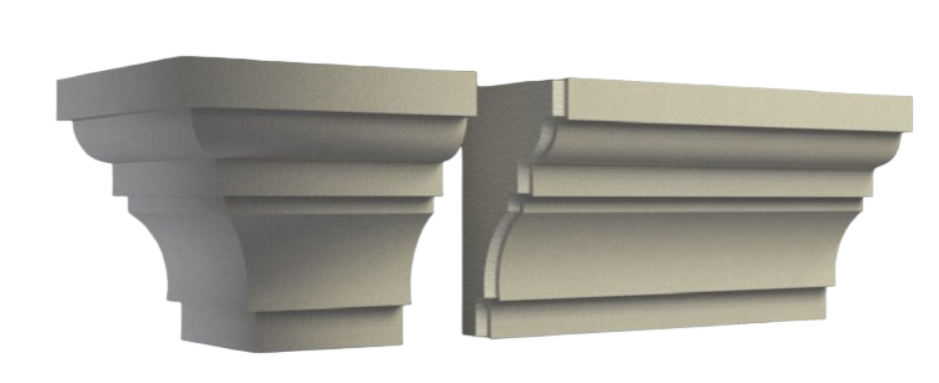 Карниз для украшения фасадов с покрытием КР-007